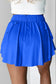 Bonbon Drawstring Elastic Waistband Lined Tennis Skorts