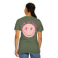 Hair Stylist Smiley T-Shirt — Pink Leopard Smiley Tee for Hairdressers
