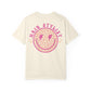 Hair Stylist Smiley T-Shirt — Pink Leopard Smiley Tee for Hairdressers