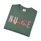 Nurse Injector Vibes Garment-Dyed T-Shirt — 'NURSE' Pastel Block & Script Design