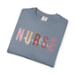 Nurse Injector Vibes Garment-Dyed T-Shirt — 'NURSE' Pastel Block & Script Design