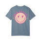 Hair Stylist Smiley T-Shirt — Pink Leopard Smiley Tee for Hairdressers