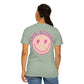Hair Stylist Smiley T-Shirt — Pink Leopard Smiley Tee for Hairdressers