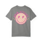Hair Stylist Smiley T-Shirt — Pink Leopard Smiley Tee for Hairdressers