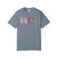 Nurse Injector Vibes Garment-Dyed T-Shirt — 'NURSE' Pastel Block & Script Design