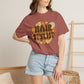 Hair Stylist T-Shirt — Retro Floral ‘Hair Stylist’ Tee