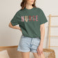 Nurse Injector Vibes Garment-Dyed T-Shirt — 'NURSE' Pastel Block & Script Design