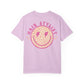Hair Stylist Smiley T-Shirt — Pink Leopard Smiley Tee for Hairdressers