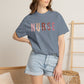 Nurse Injector Vibes Garment-Dyed T-Shirt — 'NURSE' Pastel Block & Script Design