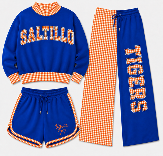 Custom Gingham Spirit Shorts OR Pants Set - Pre- Order