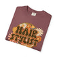 Hair Stylist T-Shirt — Retro Floral ‘Hair Stylist’ Tee