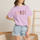 Nurse Injector Vibes Garment-Dyed T-Shirt — 'NURSE' Pastel Block & Script Design