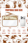 Brown BASEBALL  Chenille Letter Patch Game Day Stadium Clear PVC Cosmetic Bag