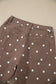 Brown Tailored Seam Polka Dot Print Barrel Casual Jeans