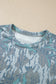 Multicolour Abstract Floral Print Loose Pullover Drawstring Pants 2pcs Set