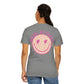 Hair Stylist Smiley T-Shirt — Pink Leopard Smiley Tee for Hairdressers