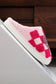 Fiery Red Disco Checkered Heart Plush Winter House Slippers
