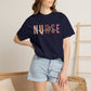 Nurse Injector Vibes Garment-Dyed T-Shirt — 'NURSE' Pastel Block & Script Design