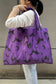 Black Goth Halloween Oxford Cloth Large Capacity Foldable Tote Bag