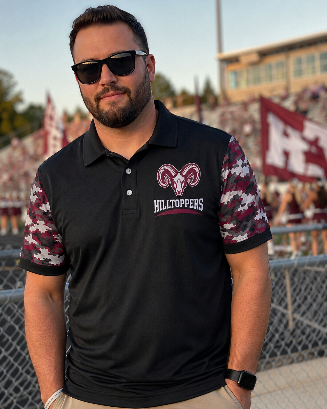 Custom School Spirit Performance Polo