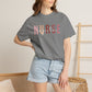 Nurse Injector Vibes Garment-Dyed T-Shirt — 'NURSE' Pastel Block & Script Design