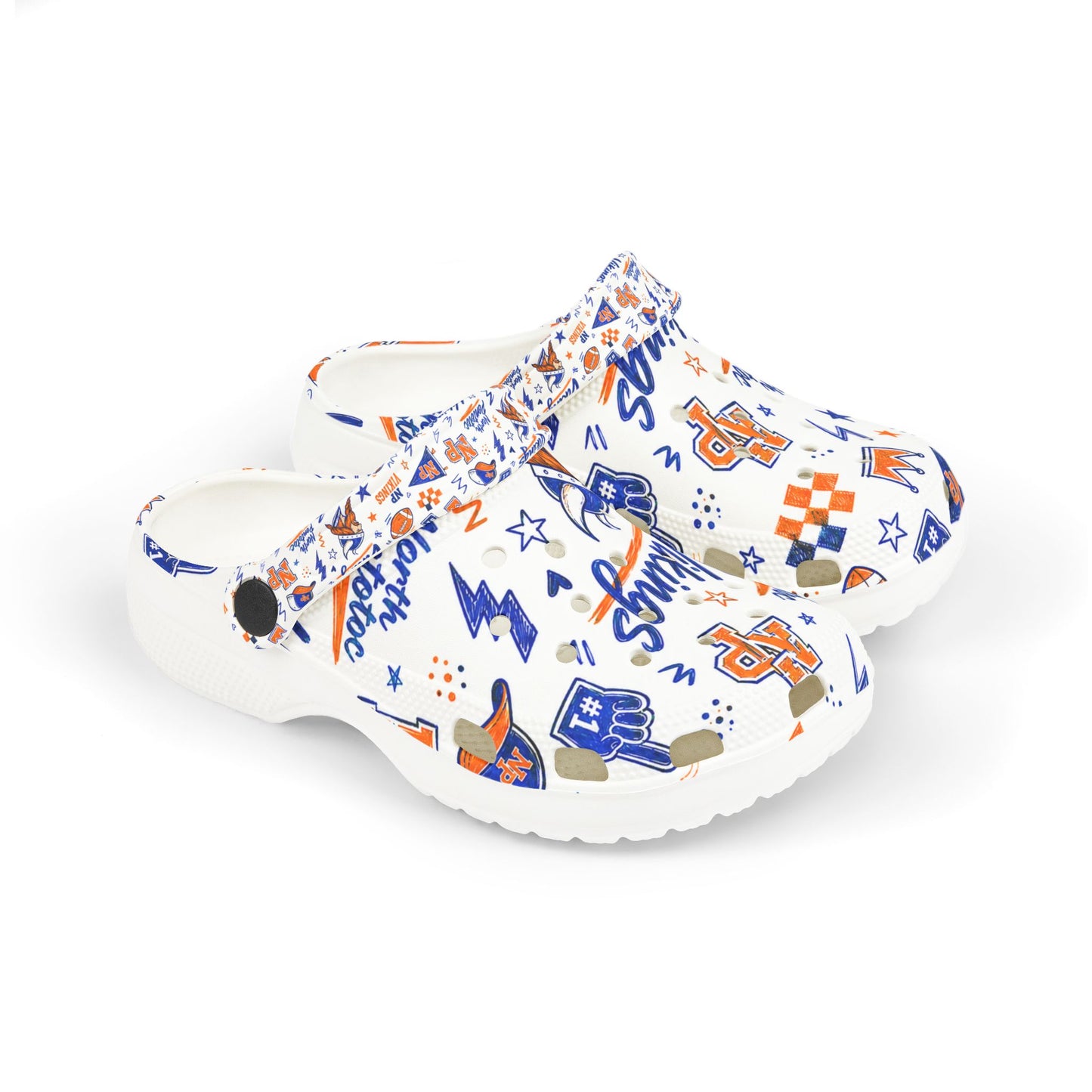 Kids Vikings Foam Clogs — All-Over Print School Spirit Shoes