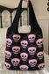 Black Halloween Skull Knitted Shoulder Bag