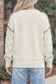Beige Drop Shoulder Game Day Letter Print Pullover Sweater