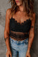 Black  Crochet Lace Bralette Crop Top