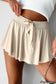 Bonbon Drawstring Elastic Waistband Lined Tennis Skorts