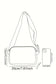 White Dachshund Walking Footprint Crossbody Bag