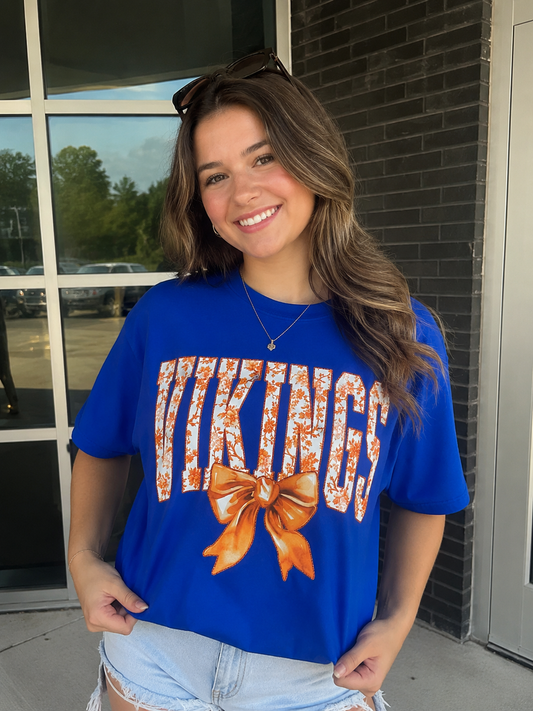 🧡 Vikings Floral Bow Graphic Tee