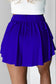 Bonbon Drawstring Elastic Waistband Lined Tennis Skorts
