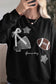 Racing Red Gingham Patch Embroidered Rugby Game Day Stars Sweatshirt
