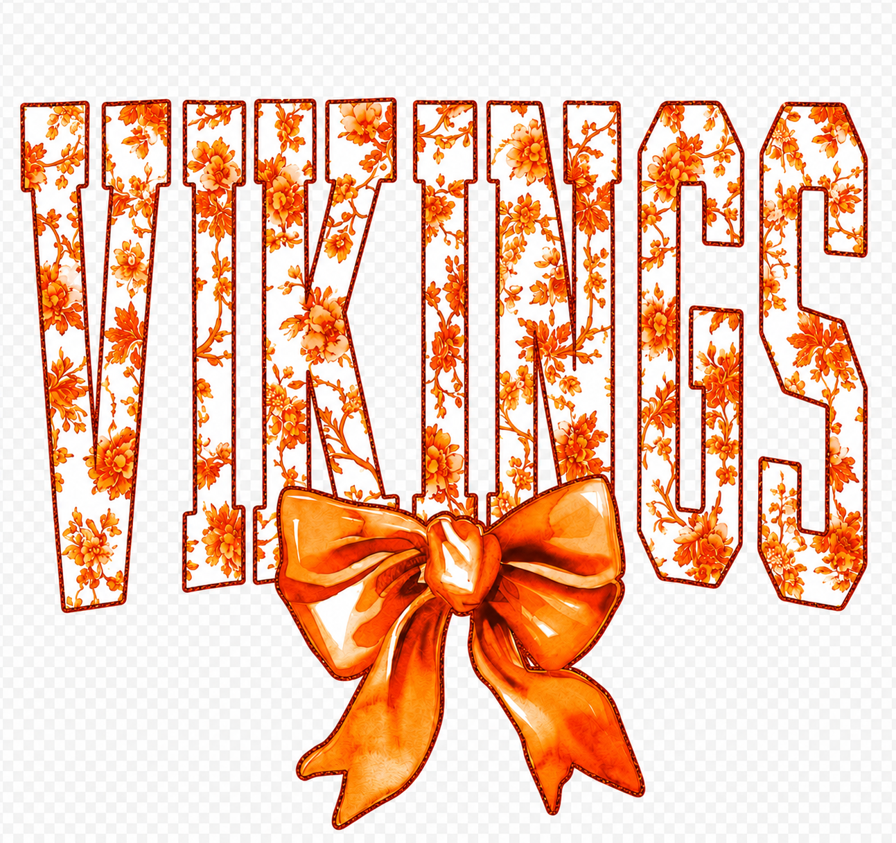 🧡 Vikings Floral Bow Graphic Tee