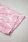 Multicolour Abstract Floral Print Loose Pullover Drawstring Pants 2pcs Set