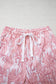 Multicolour Abstract Floral Print Loose Pullover Drawstring Pants 2pcs Set