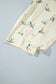 Beige Duck Print Short Sleeve Top Pocket Pants 2pcs Casual Set