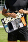 Brown BASEBALL  Chenille Letter Patch Game Day Stadium Clear PVC Cosmetic Bag