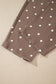 Brown Tailored Seam Polka Dot Print Barrel Casual Jeans