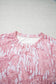 Multicolour Abstract Floral Print Loose Pullover Drawstring Pants 2pcs Set