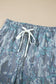 Multicolour Abstract Floral Print Loose Pullover Drawstring Pants 2pcs Set